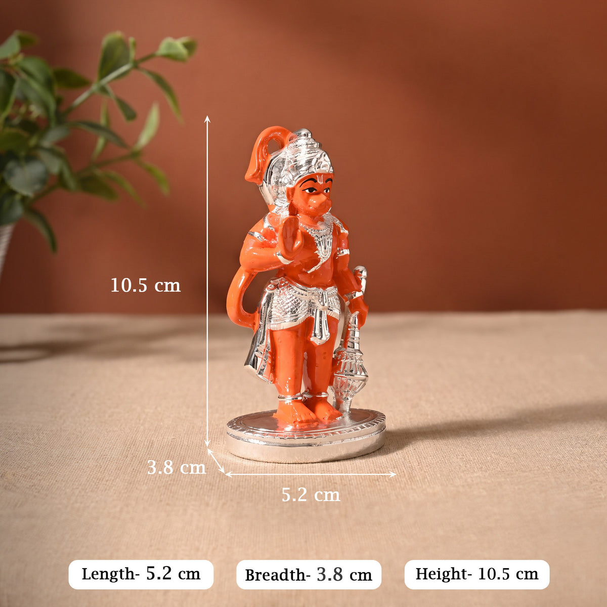 999 Silver Plated Hanuman Ji Idol