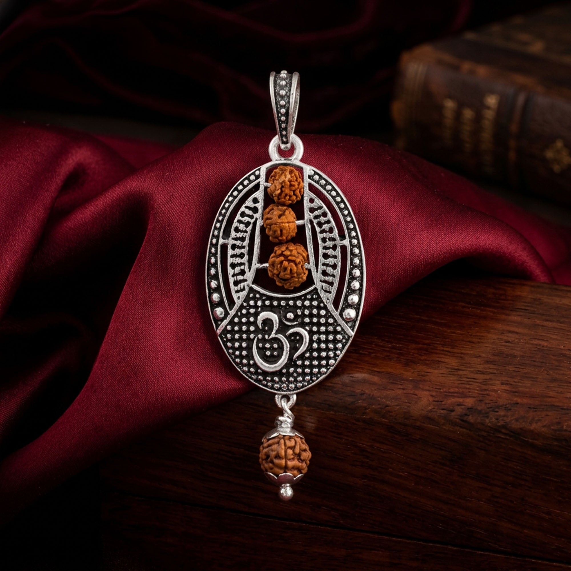 Om Rudraksha Men's Pendant