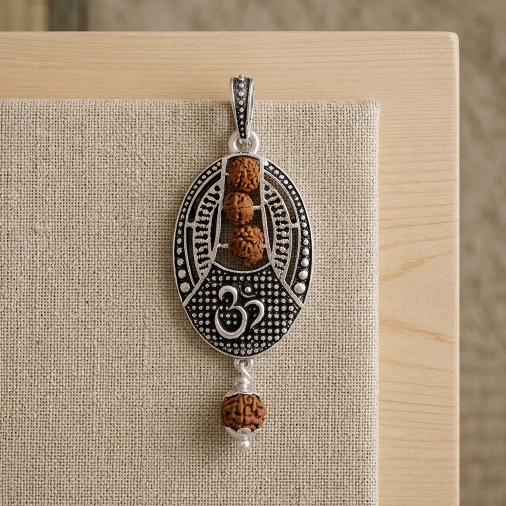 Om Rudraksha Men's Pendant