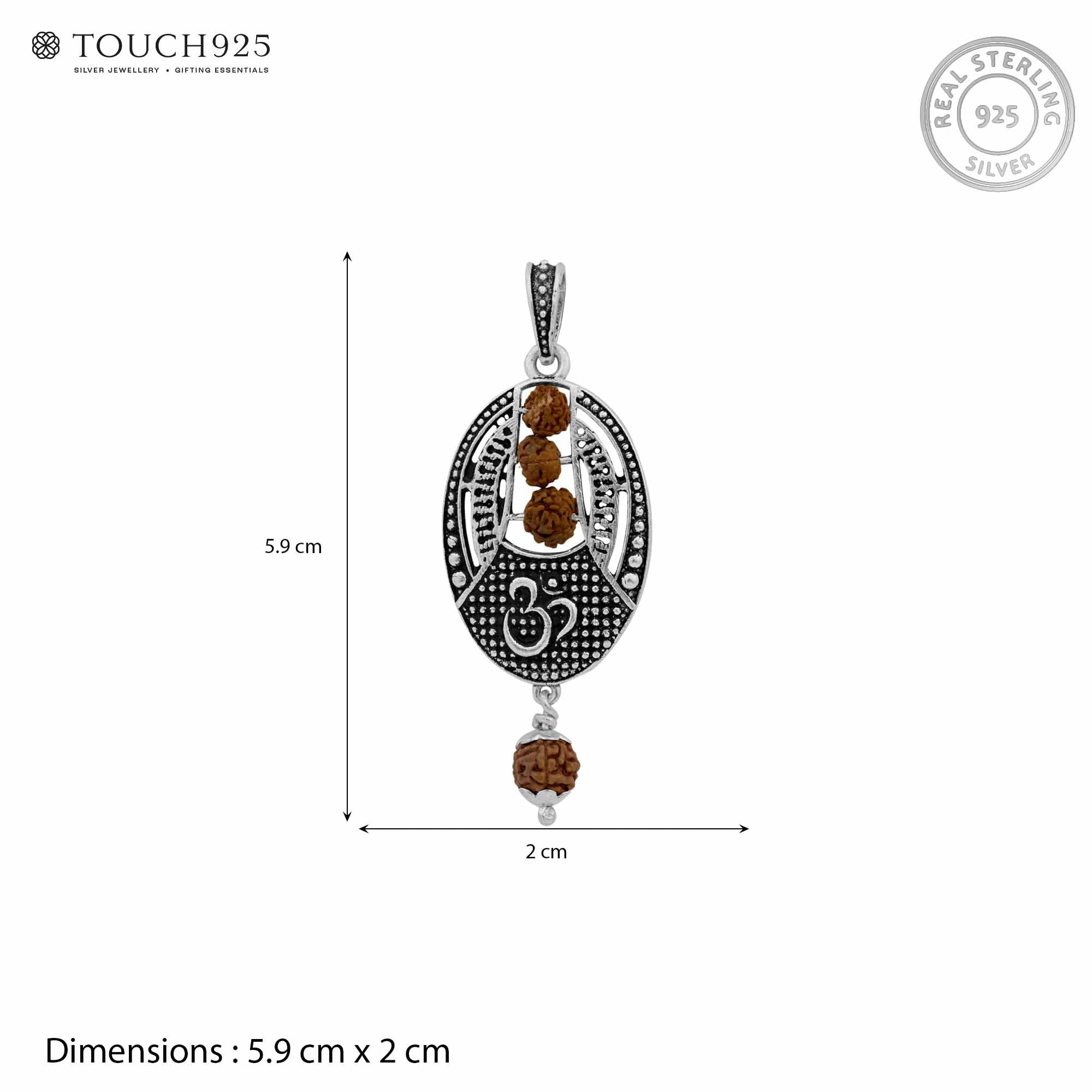 Om Rudraksha Men's Pendant