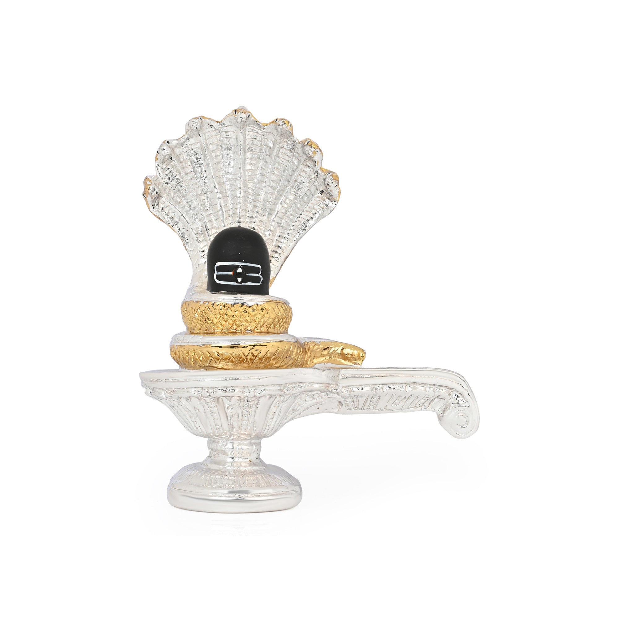 999 Silver Plated Shivling Idol