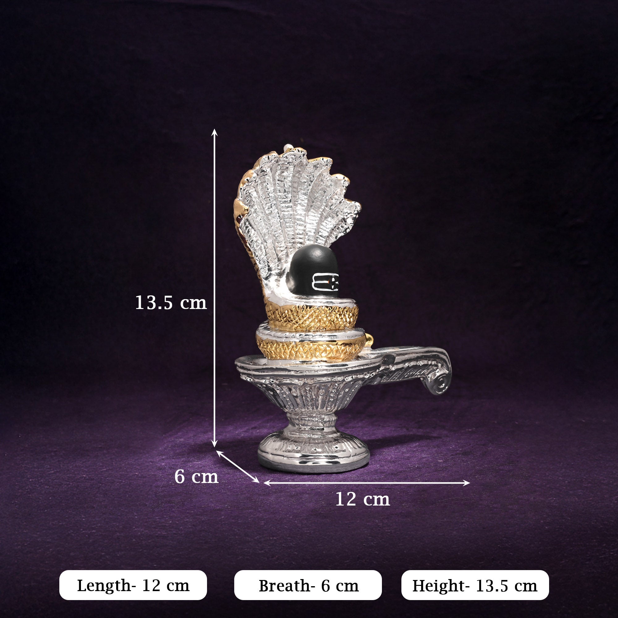 999 Silver Plated Shivling Idol