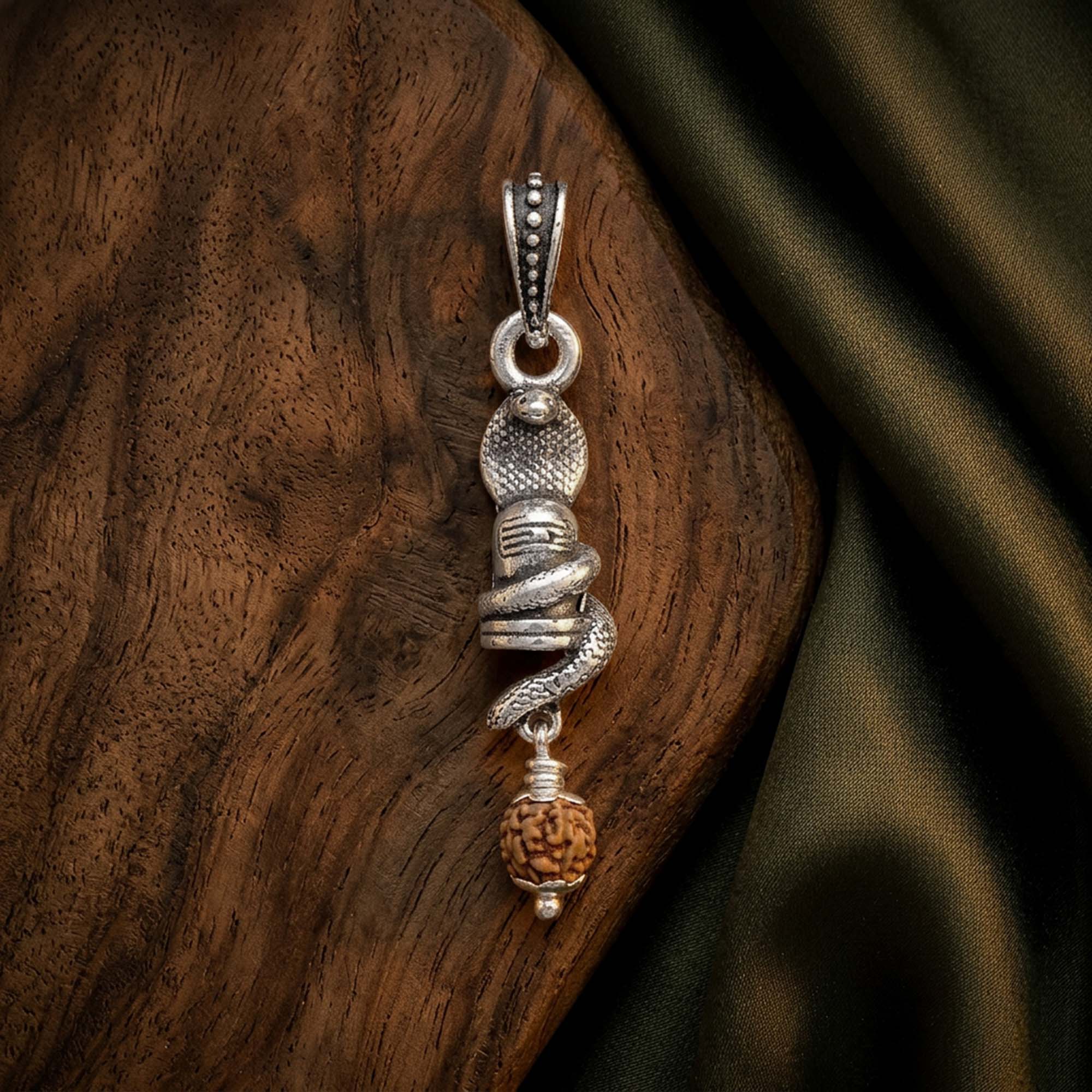 Shiva Lingam Snake Pendant