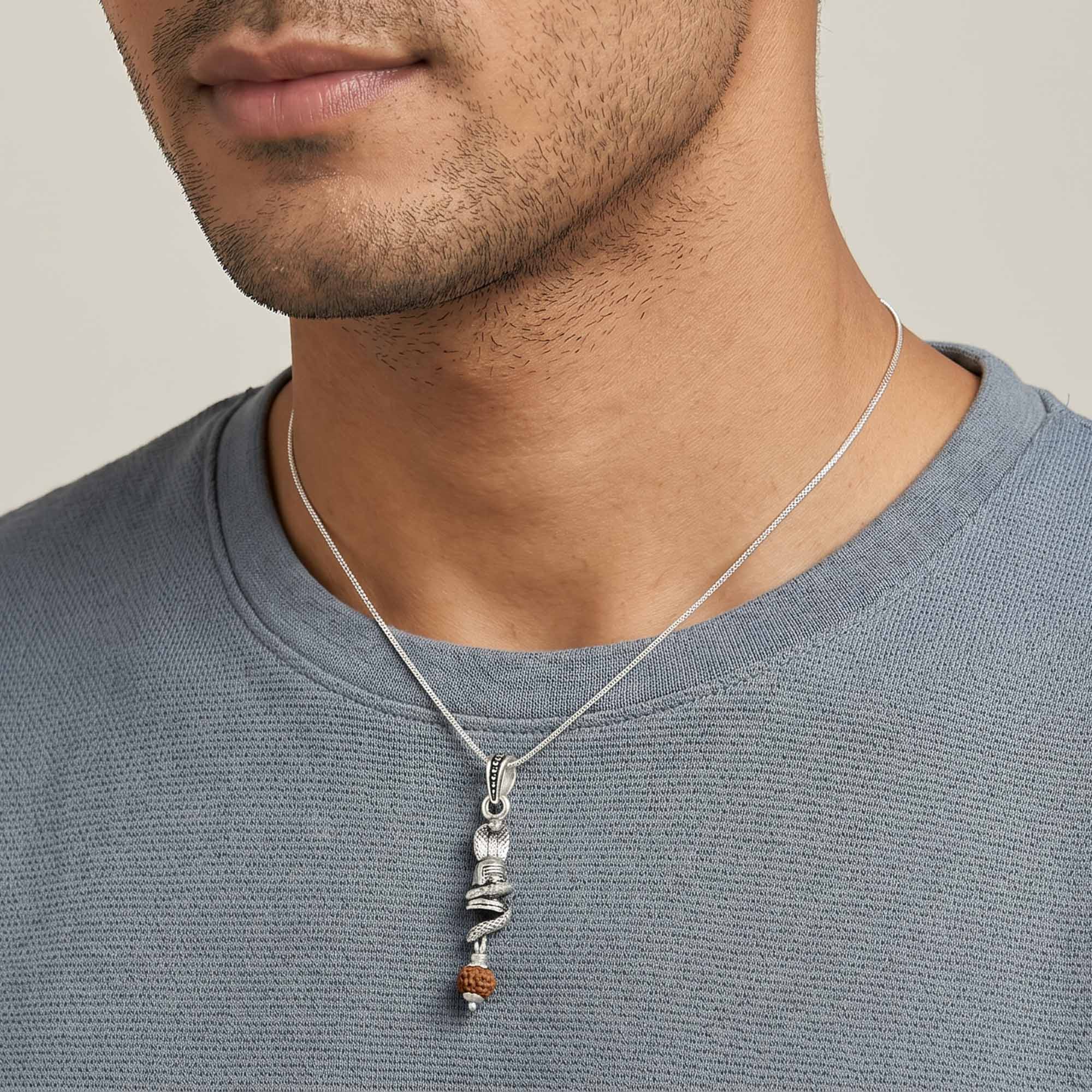 Shiva Lingam Snake Pendant