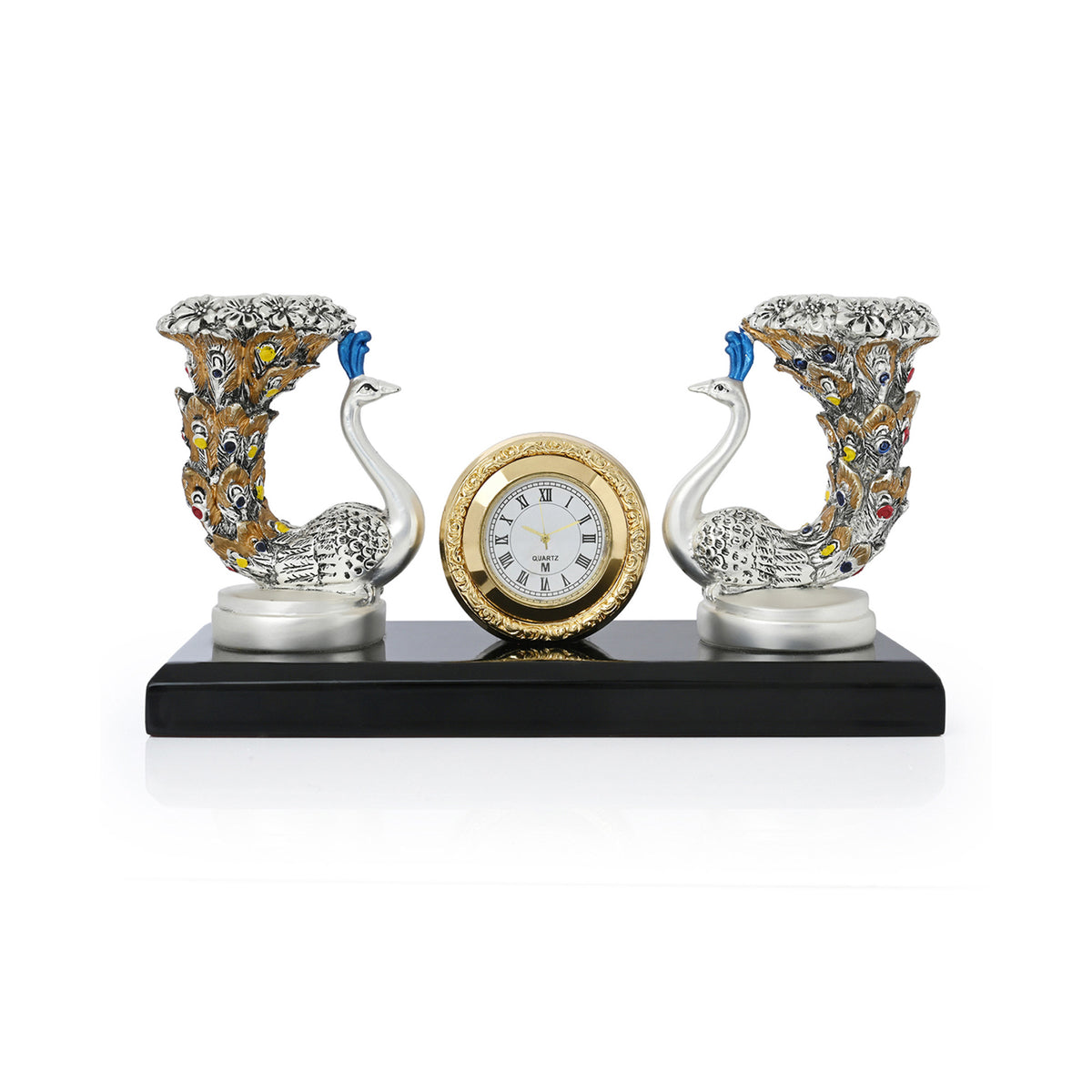 999 Silver Plated Peacock Candle Stand