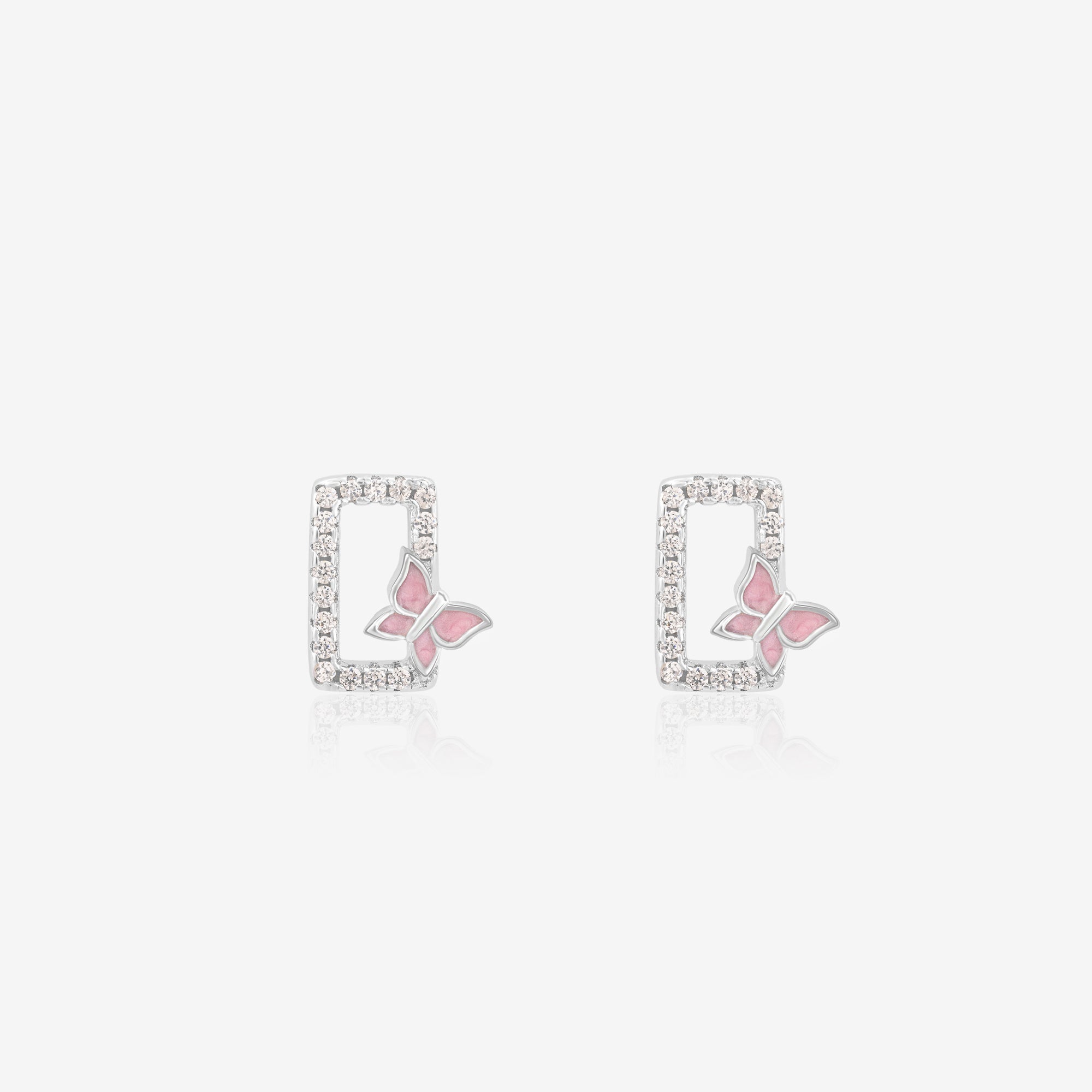 CZ Butterfly Pendant Set