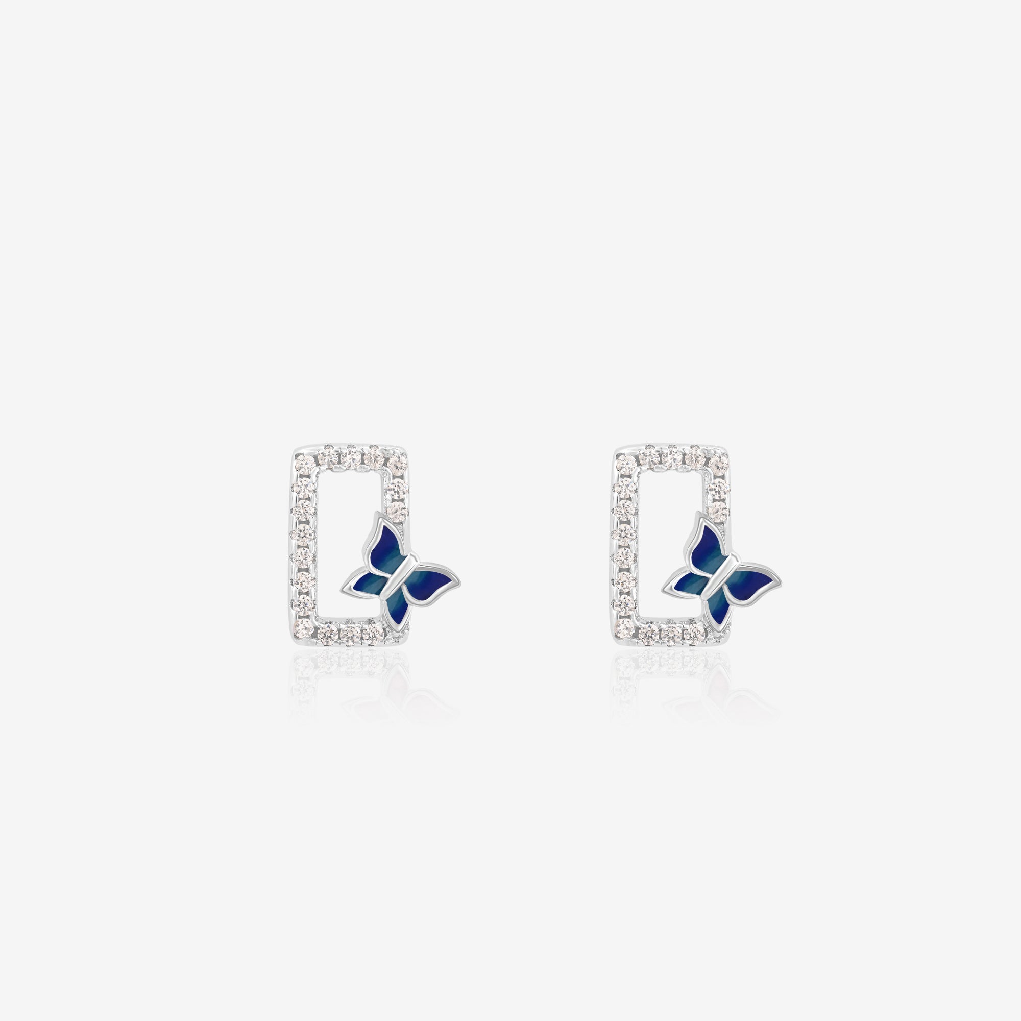 CZ Butterfly Pendant Set