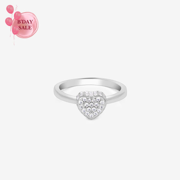 Silver Heart Affection Ring - Touch925