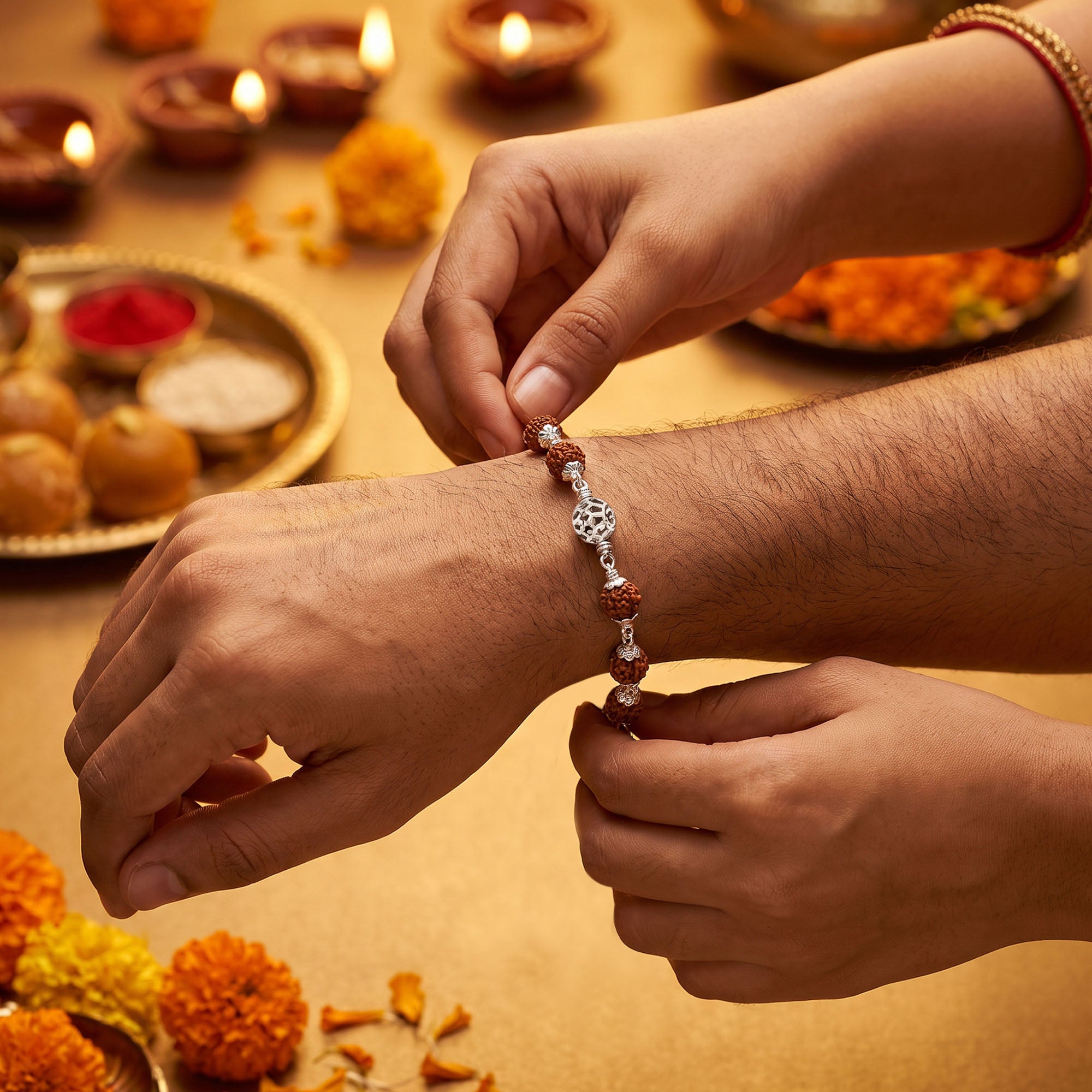 Chandi Rudraksha Rakhi