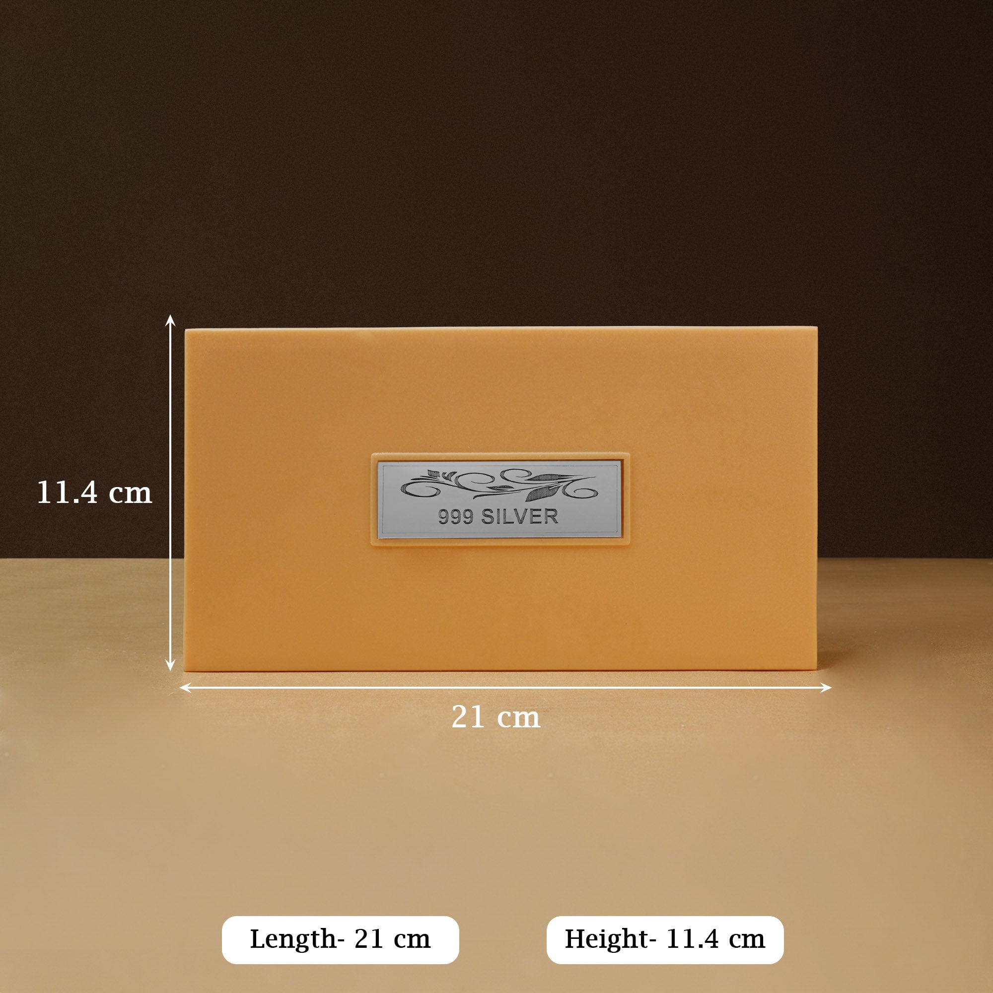 999 Silver Lakshmi Ganesh Paduka Box
