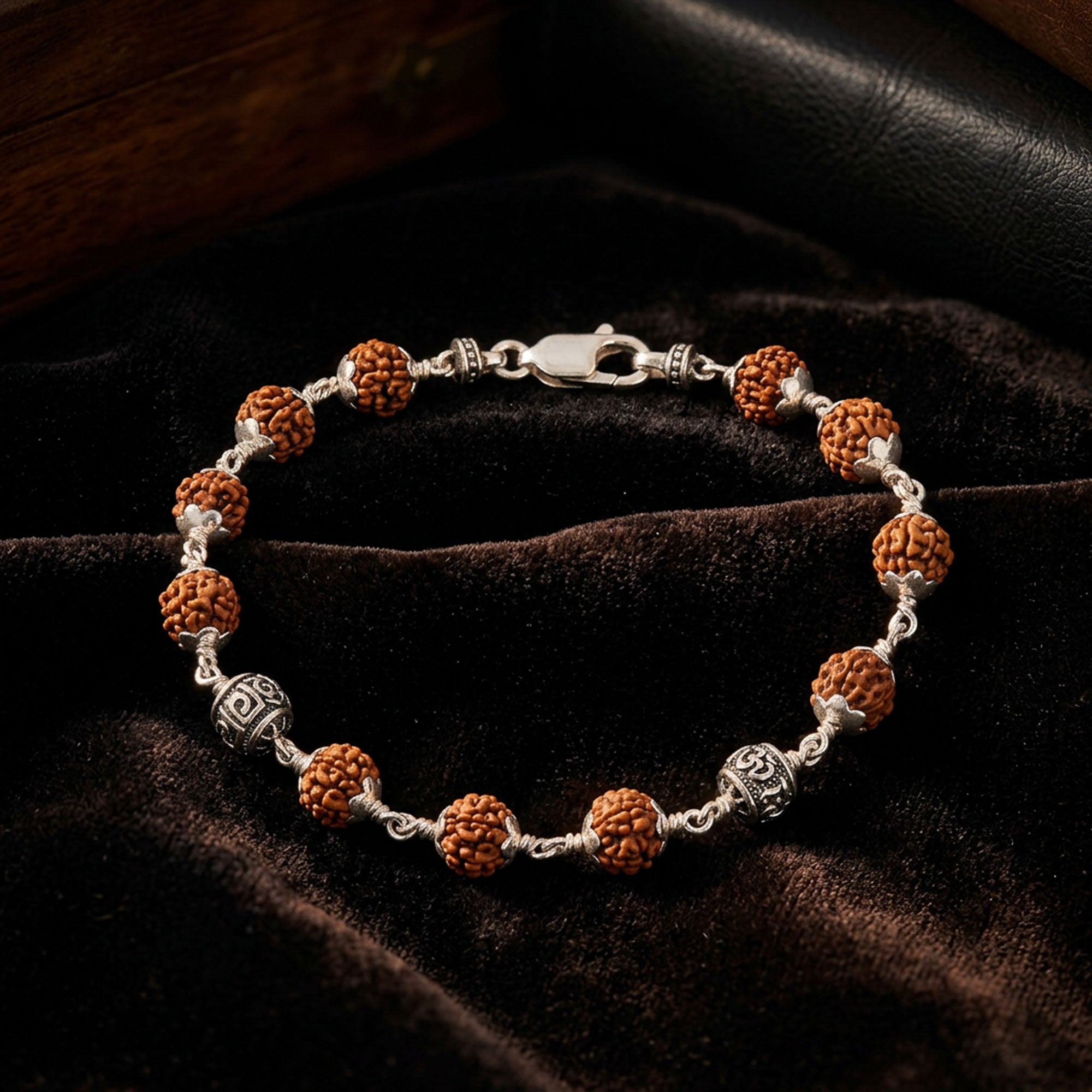 Om Rudraksha Men's Bracelet