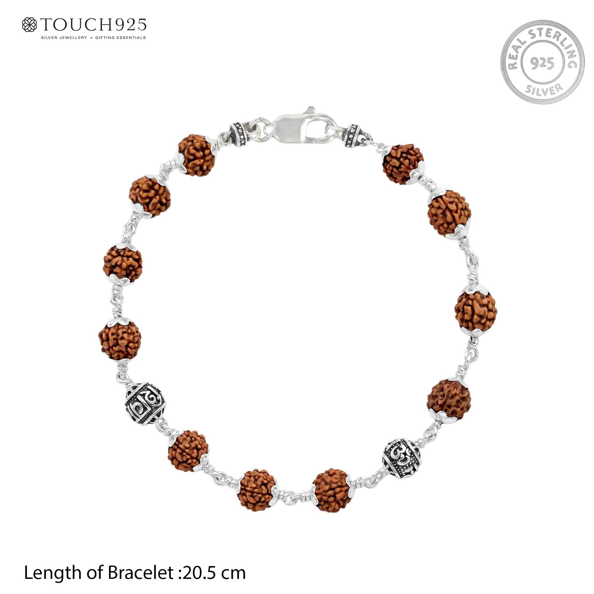 Om Rudraksha Men's Bracelet