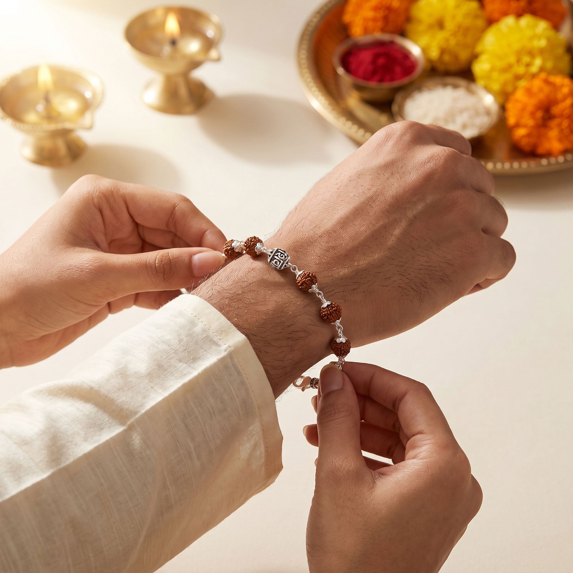 Chandi Om Rudraksha Rakhi