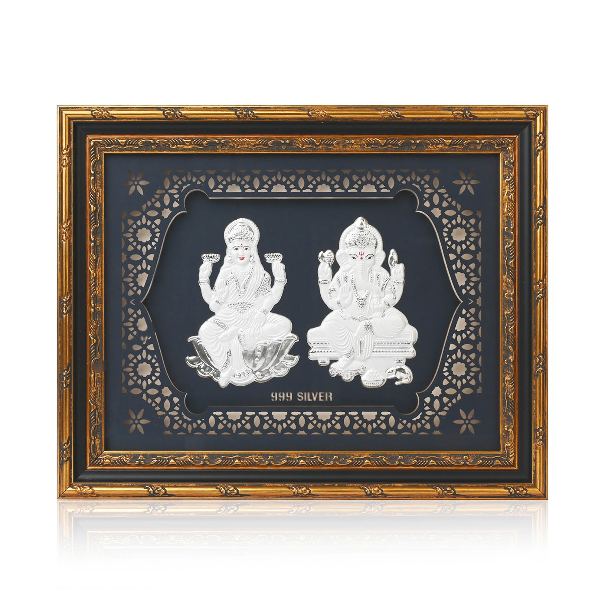999 Silver Lakshmi Ganesh Frame