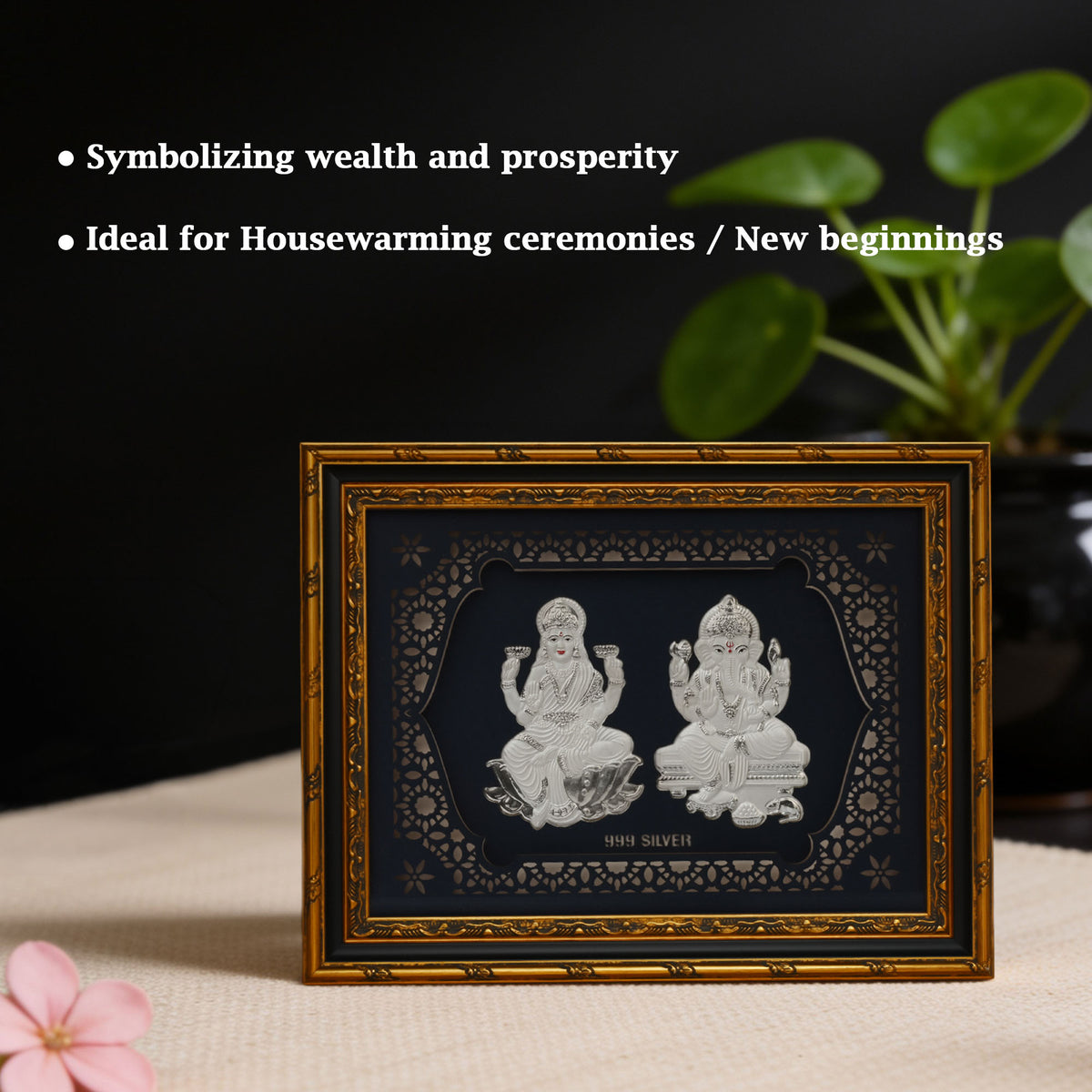 999 Silver Lakshmi Ganesh Frame