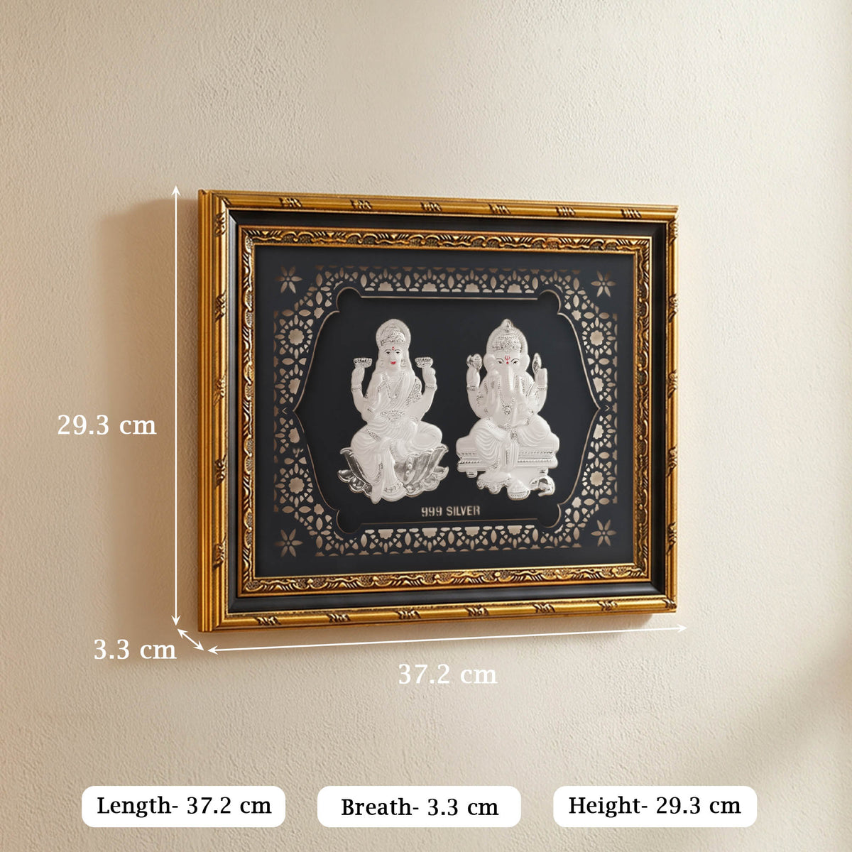 999 Silver Lakshmi Ganesh Frame