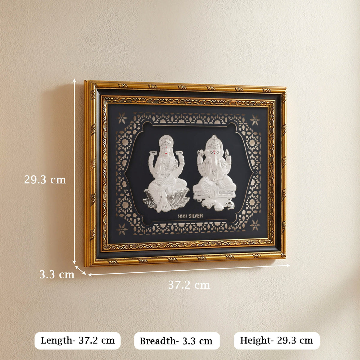 999 Silver Lakshmi Ganesh Frame