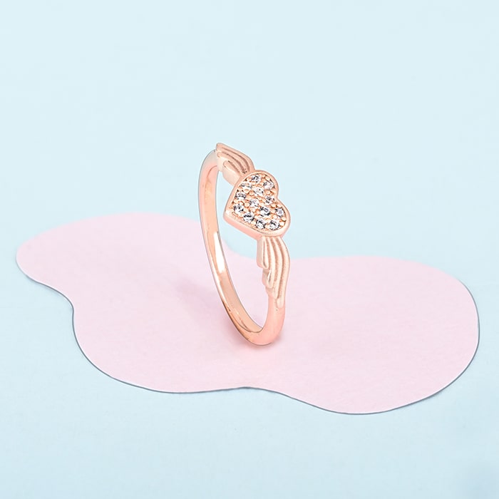 Angelic Embrace Rose Gold Ring - Touch925