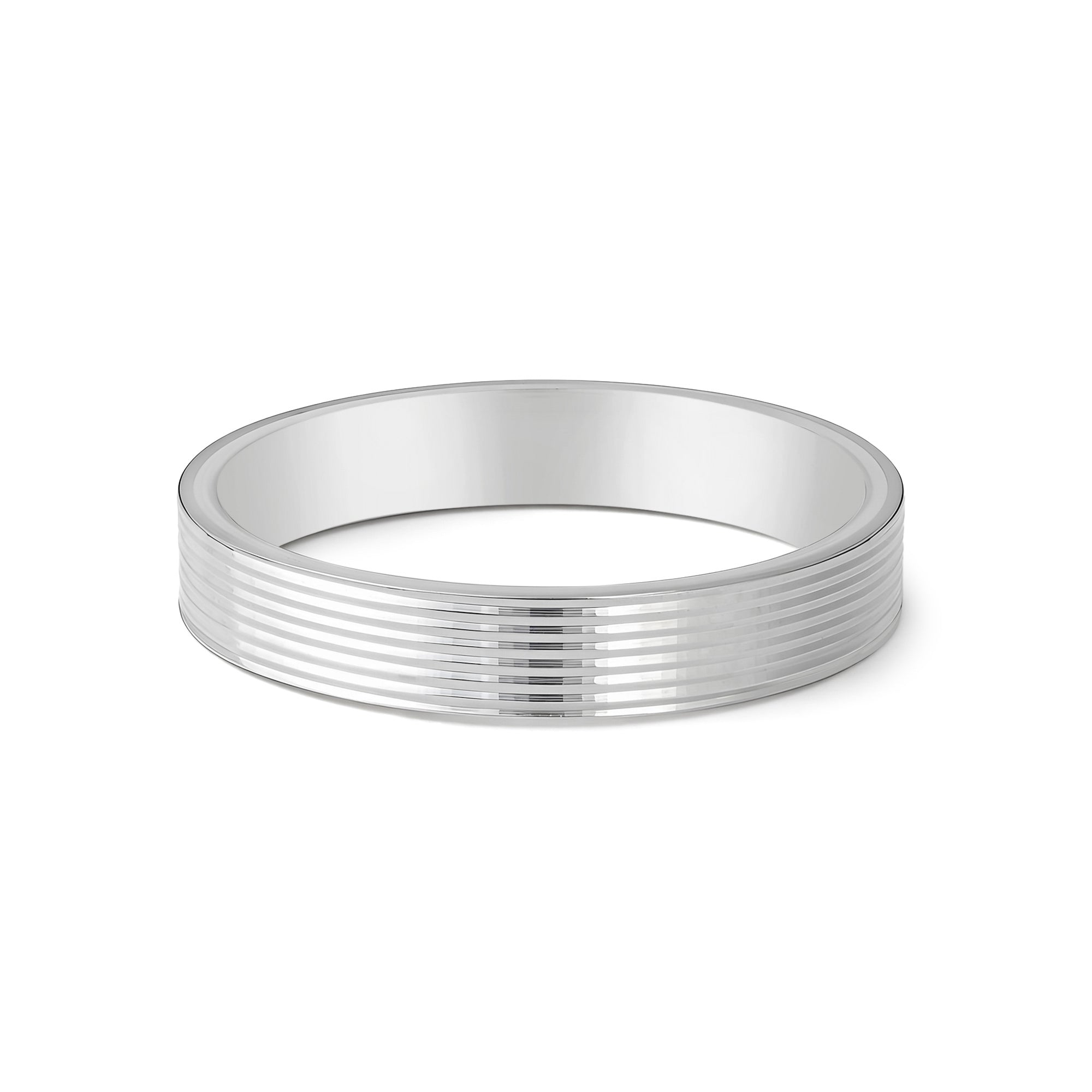 Grooved Silver Ring