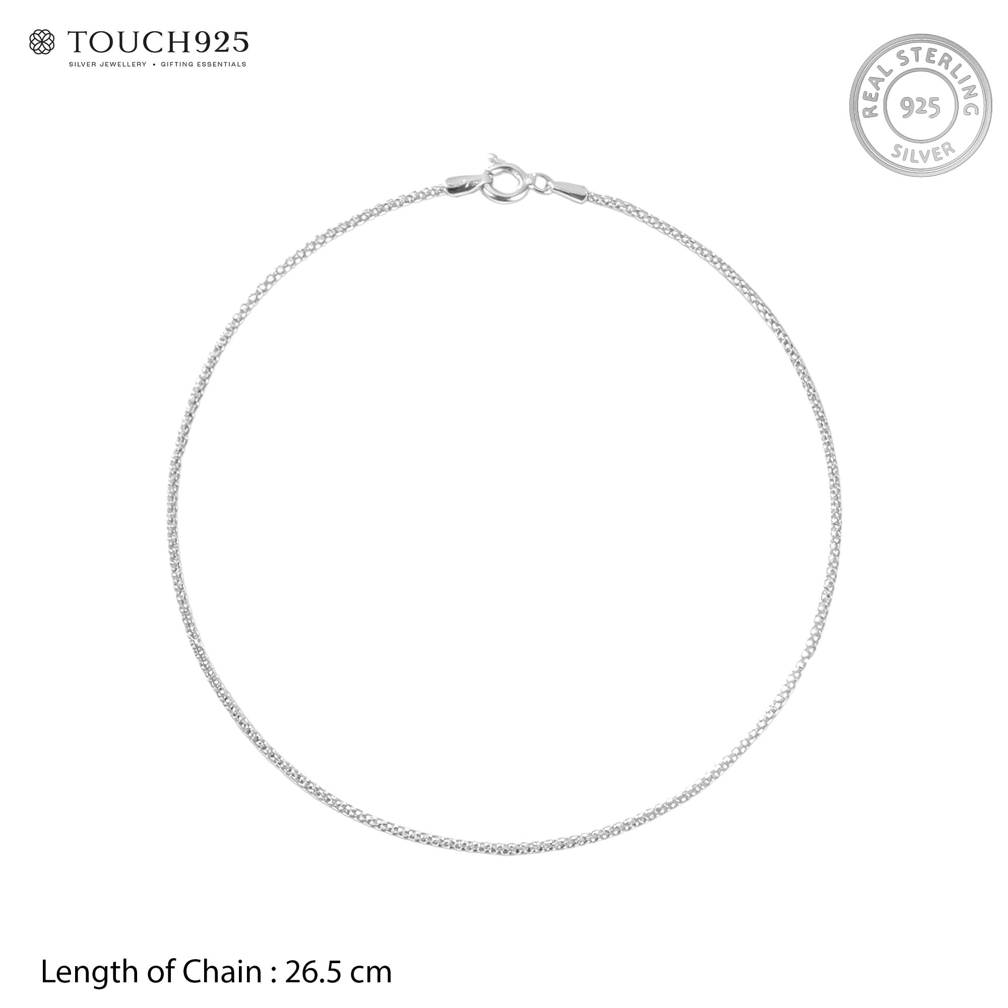 Minimalist Popcorn Chain Anklet