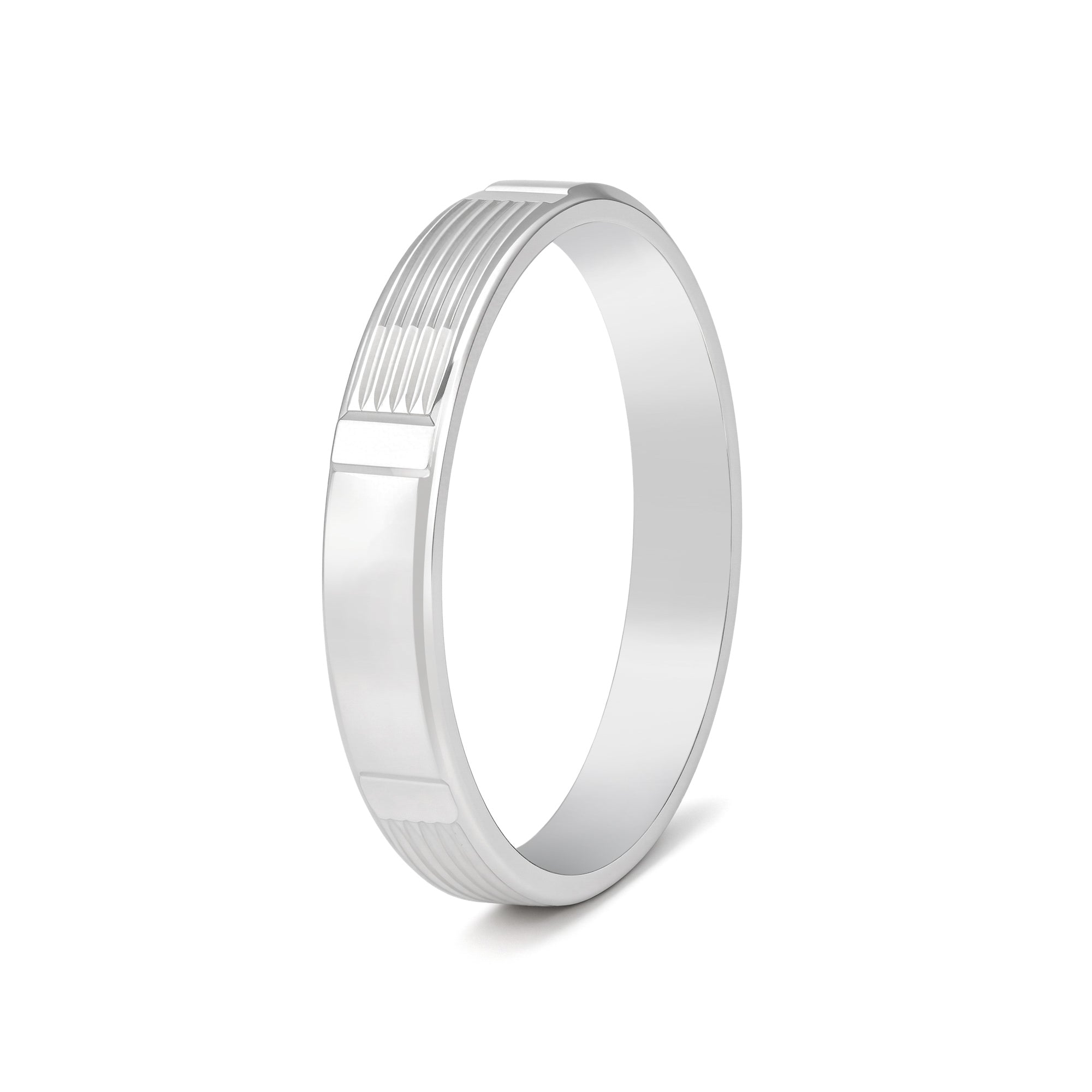 Linear Ribbed Men's Ring