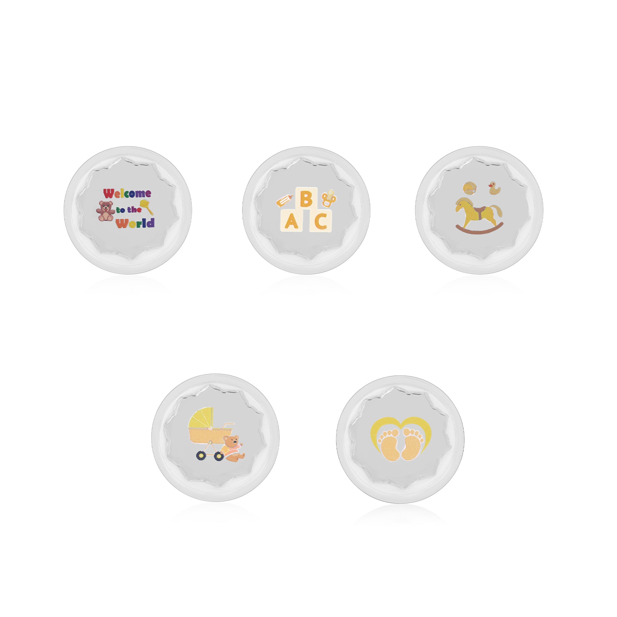 999 Silver Musical Welcome Baby Coin Box (5 Coins)