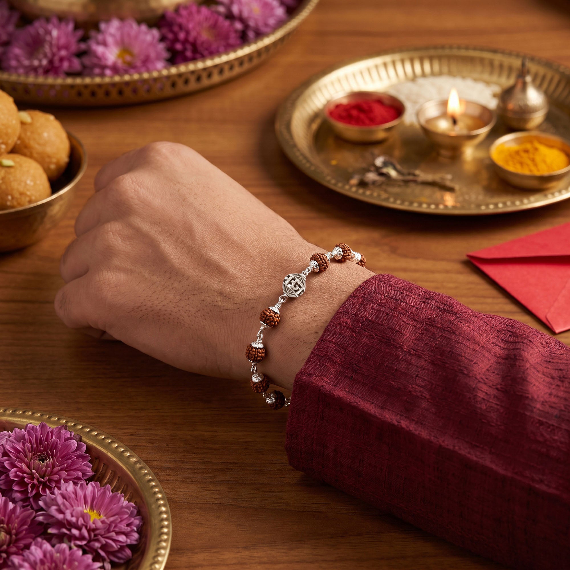 Chandi Mantra Rudraksha Rakhi