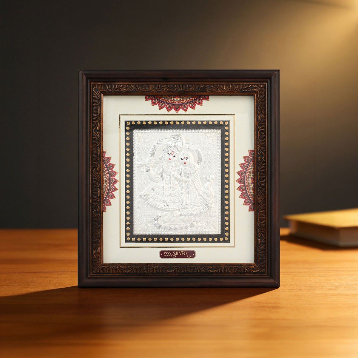 999 Silver Radha Krishna Art Frame