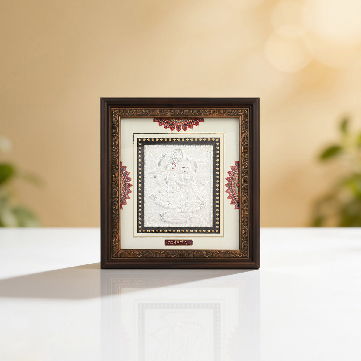 999 Silver Radha Krishna Art Frame