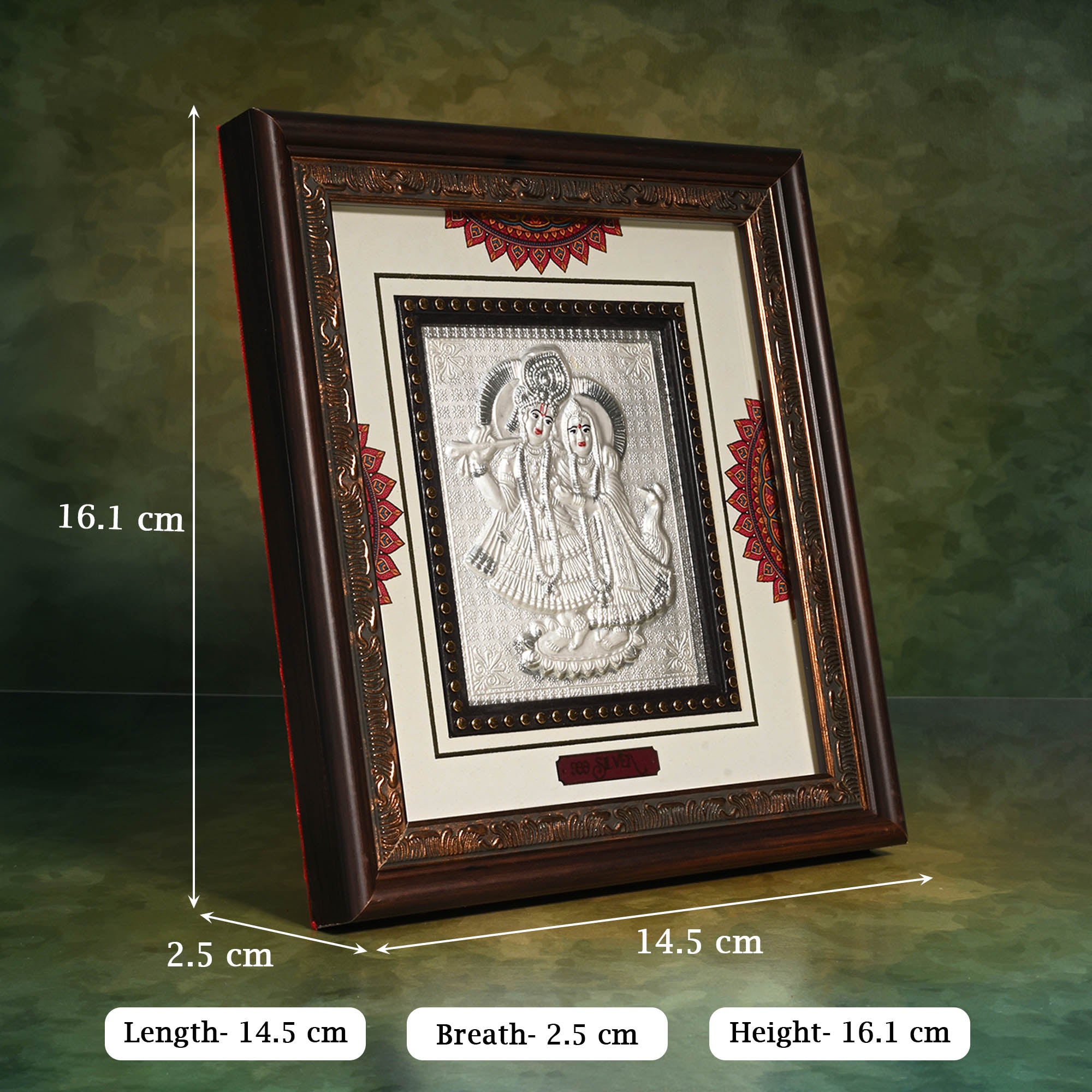 999 Silver Radha Krishna Art Frame