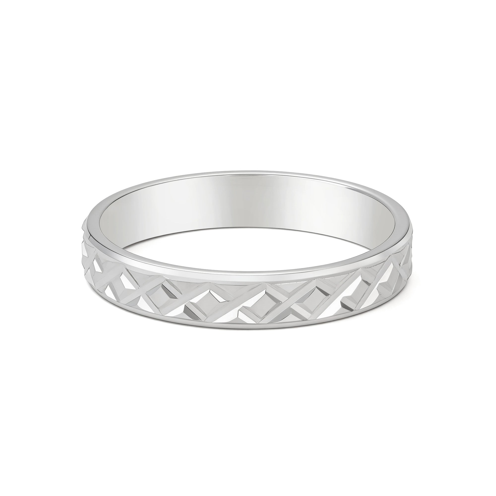 925 Silver Geometric Criss-Cross Ring - Touch925 Silver Jewellery