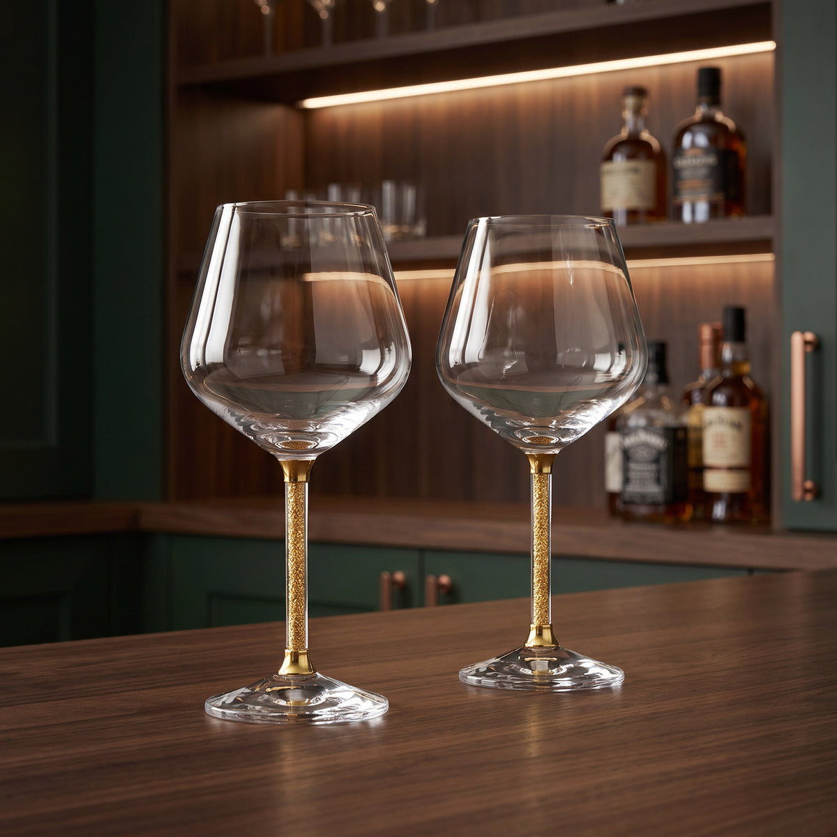 Gold Foiled Wine Glasses