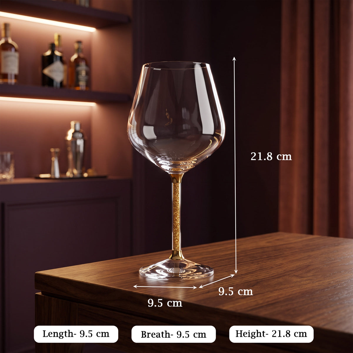 Gold Foiled Wine Glasses