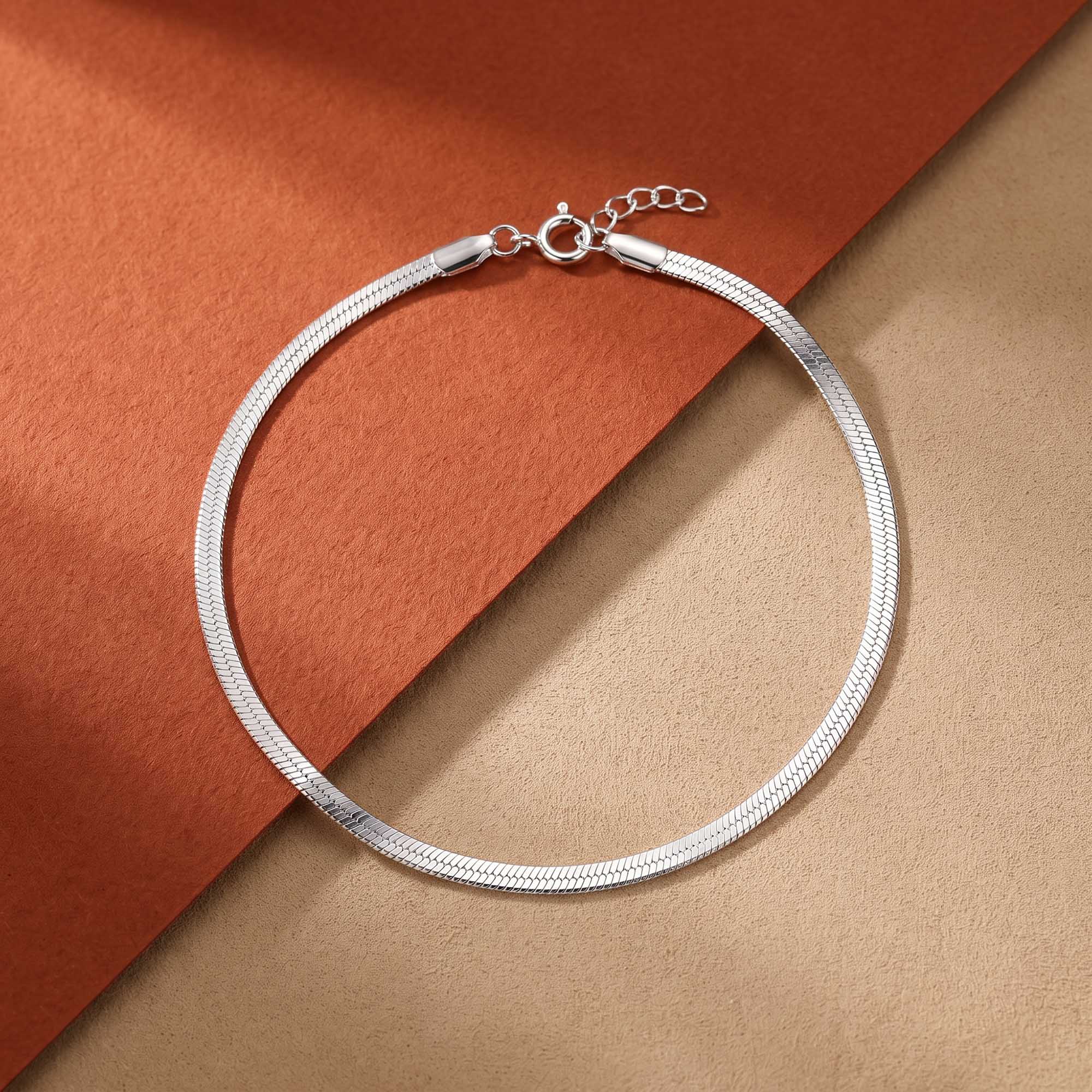 925 Silver Herringbone Bracelet