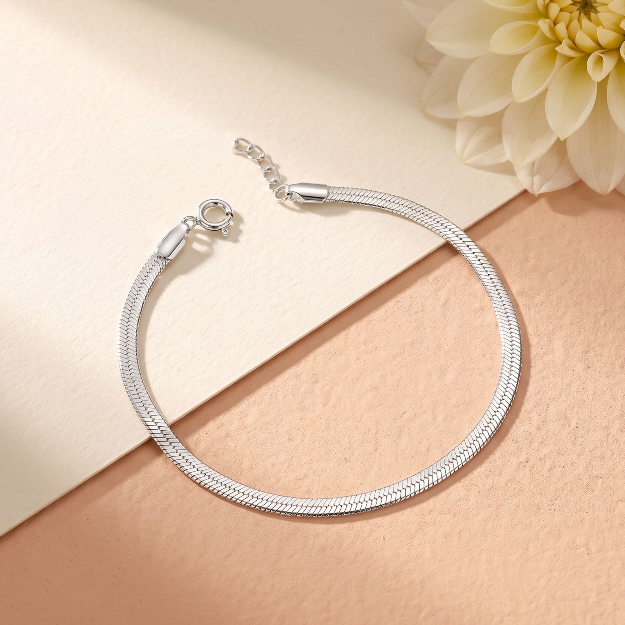 925 Silver Herringbone Bracelet