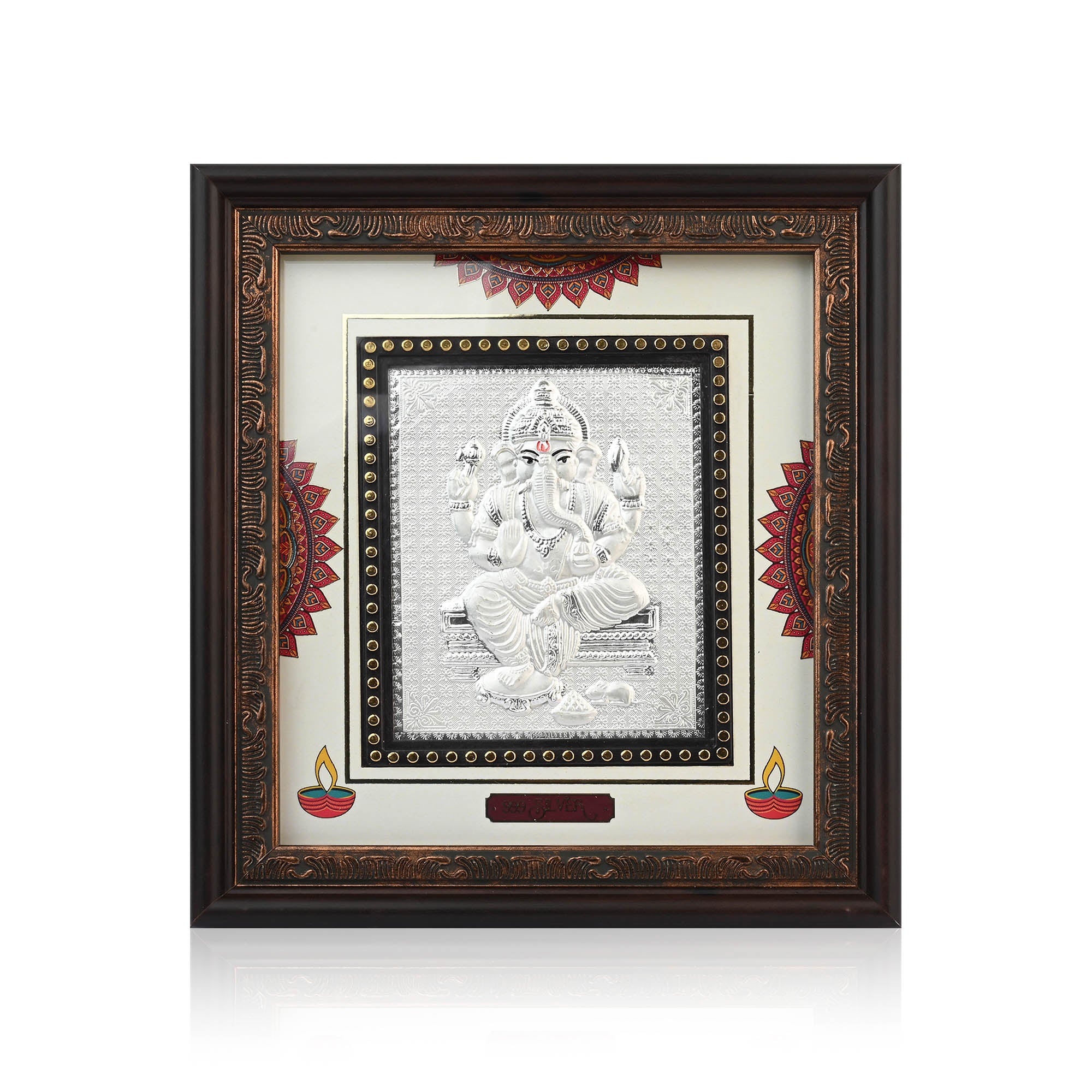 999 Silver Ganesh Decor Frame
