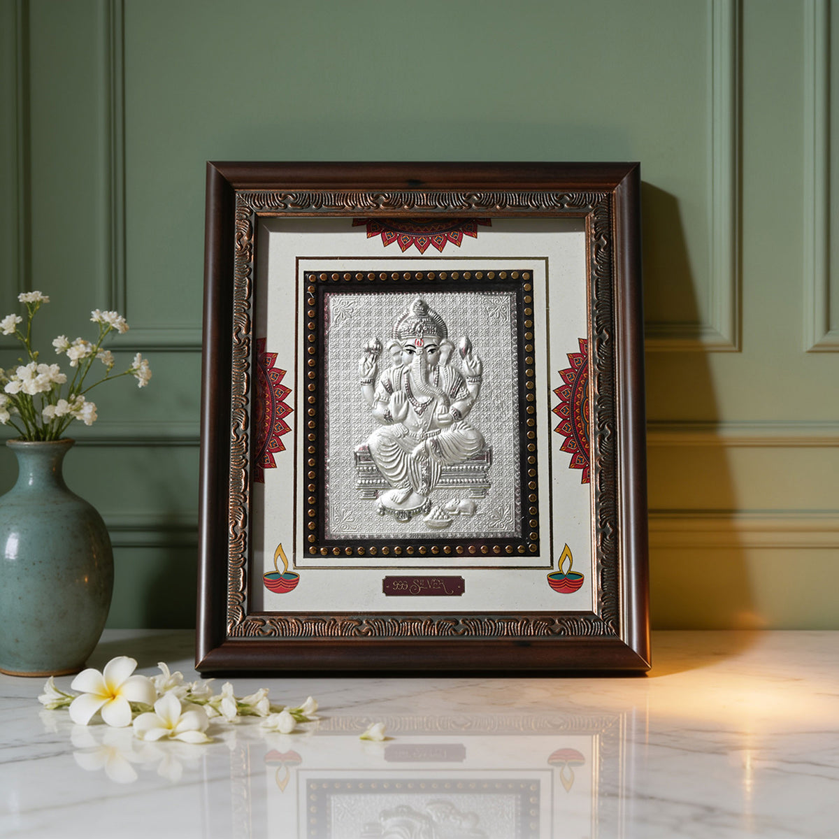 999 Silver Shiv Parivar Frame