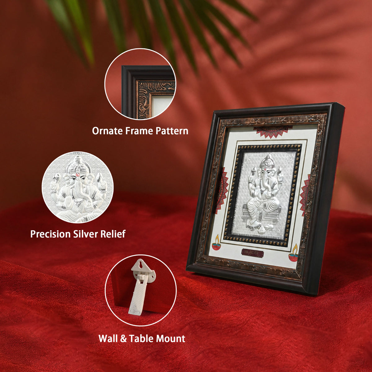 999 Silver Shiv Parivar Frame