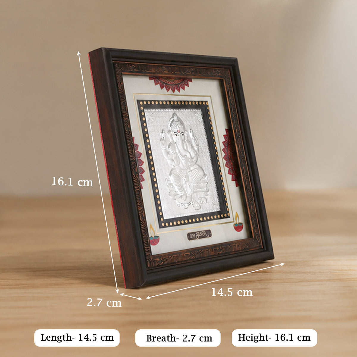 999 Silver Shiv Parivar Frame