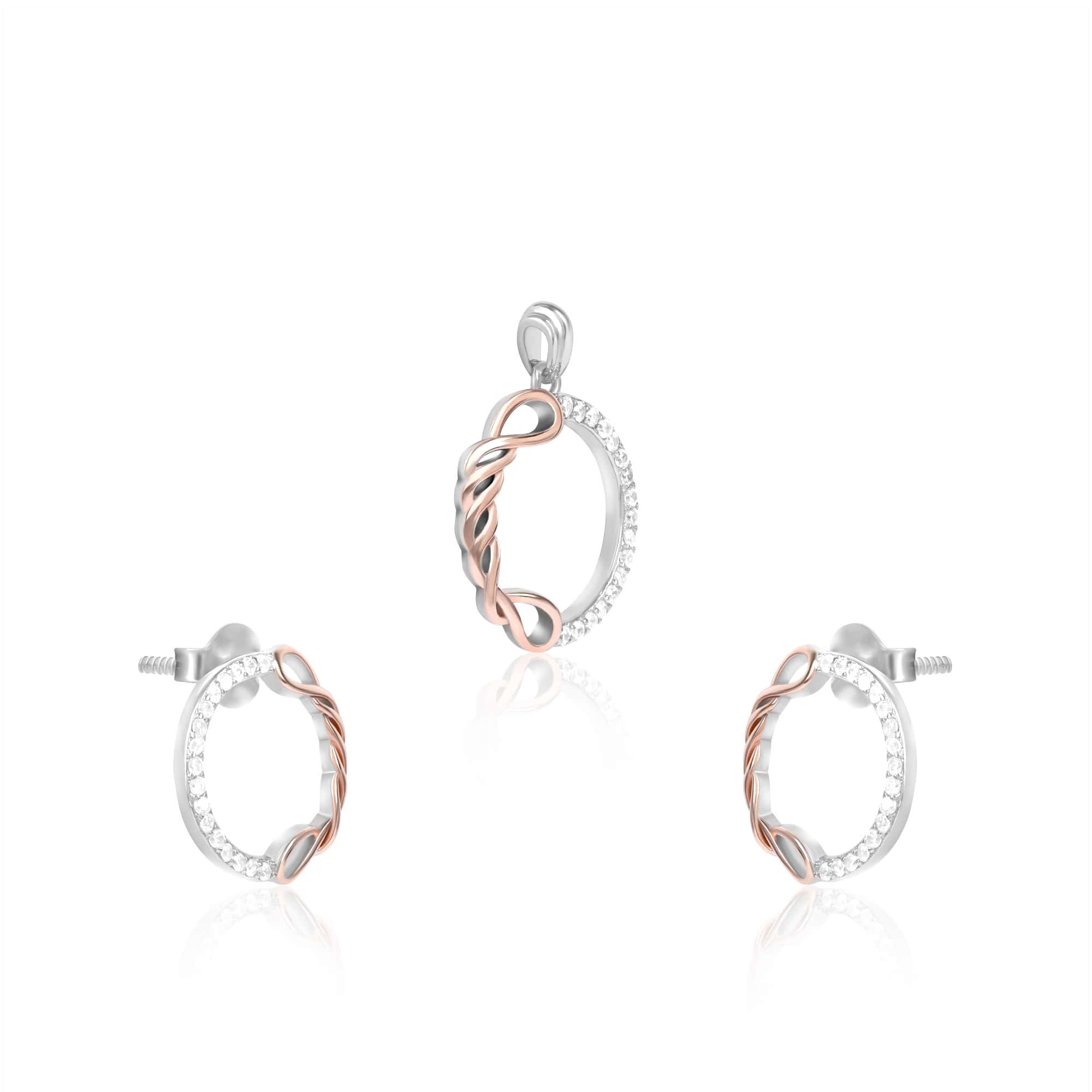 Two-Tone Elegance Pendant set