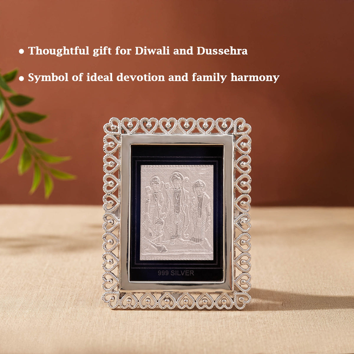 999 Silver Shri Ram Darbar Art Frame