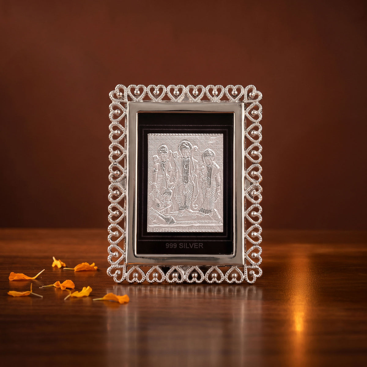 999 Silver Shri Ram Darbar Art Frame