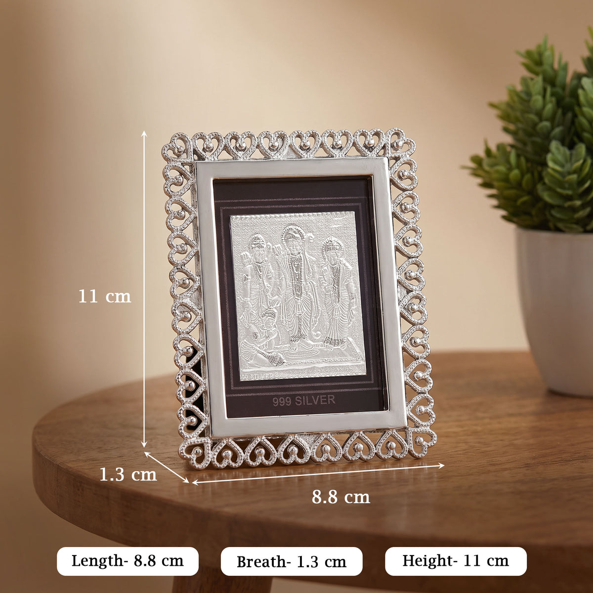 999 Silver Shri Ram Darbar Art Frame
