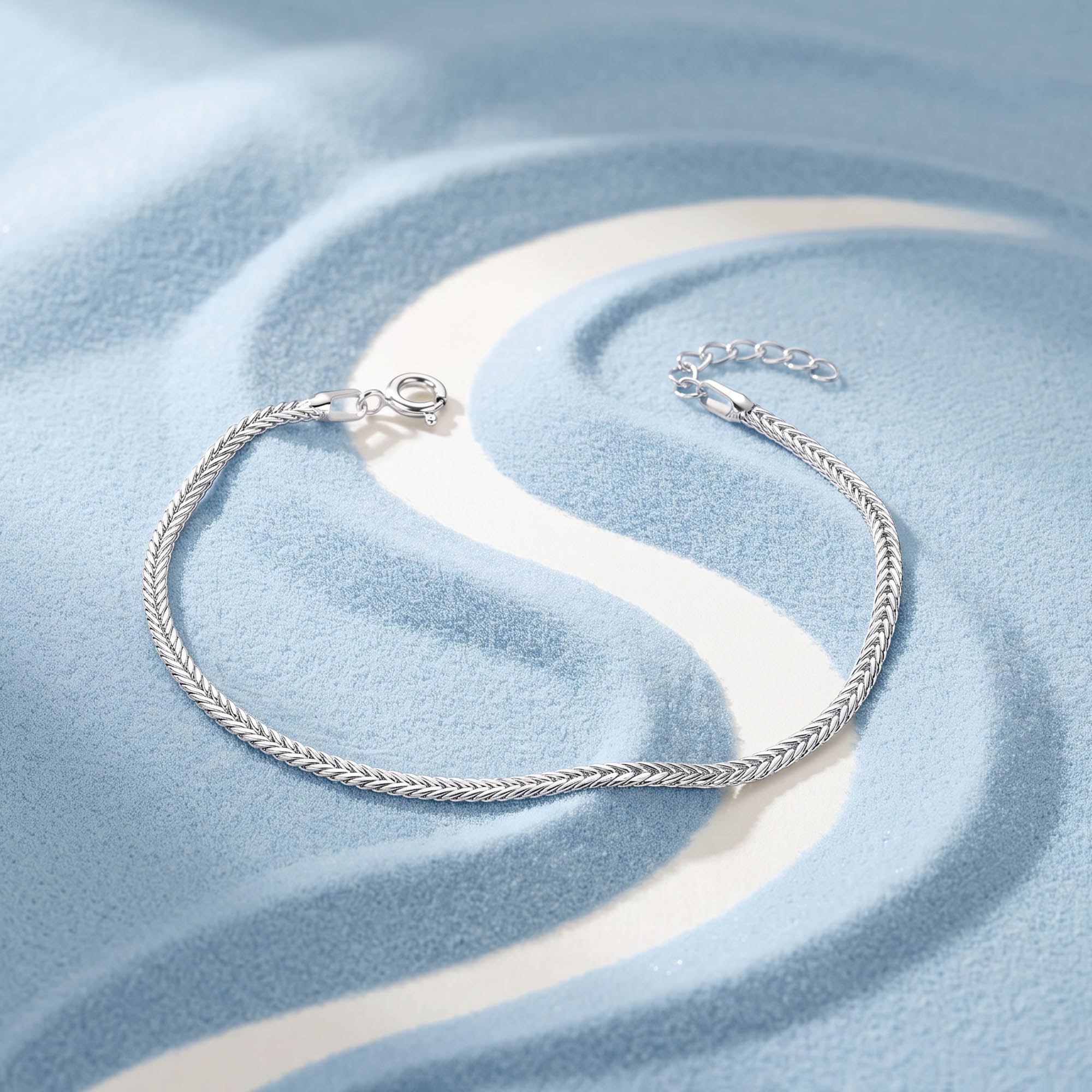 925 Silver Wheat Bracelet