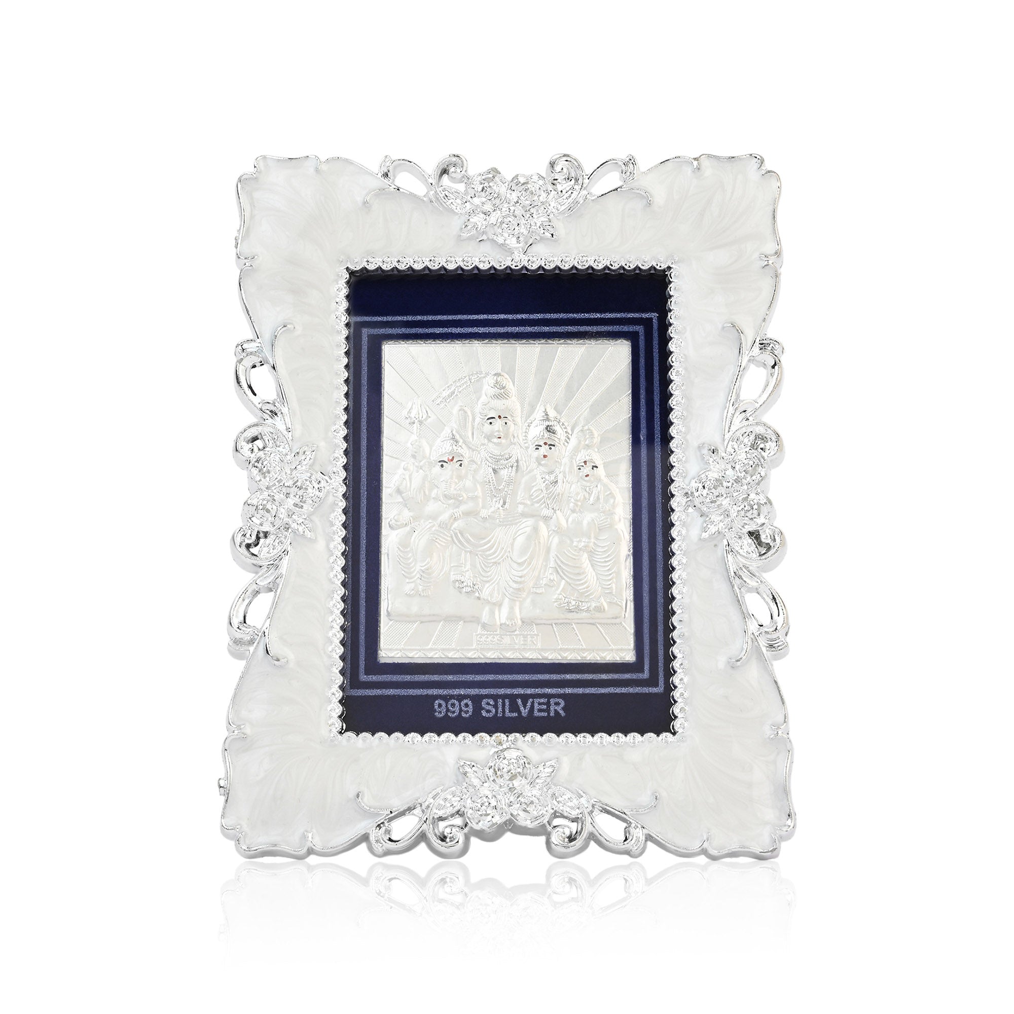 999 Silver Shiv Parivar Frame