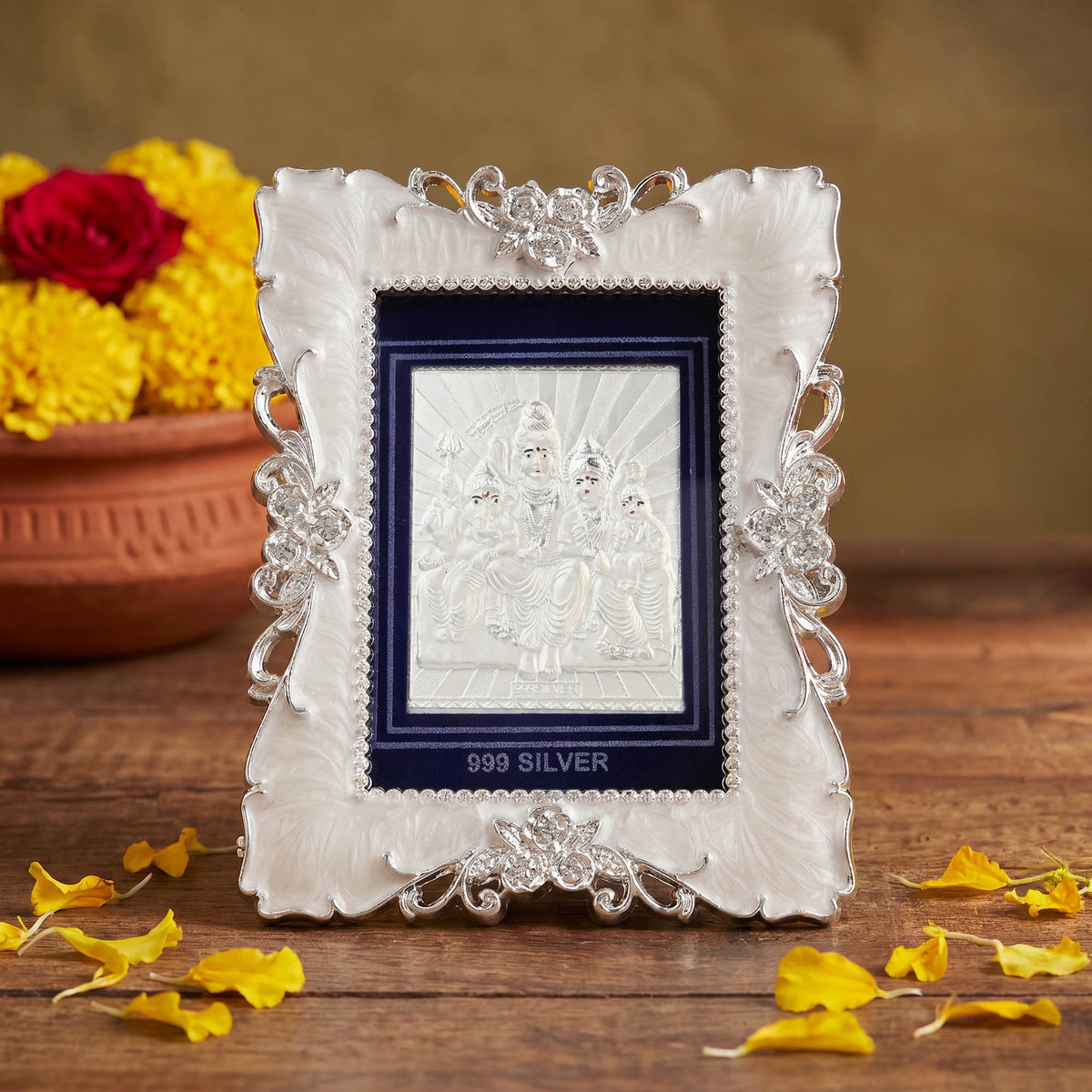 999 Silver Shiv Parivar Frame