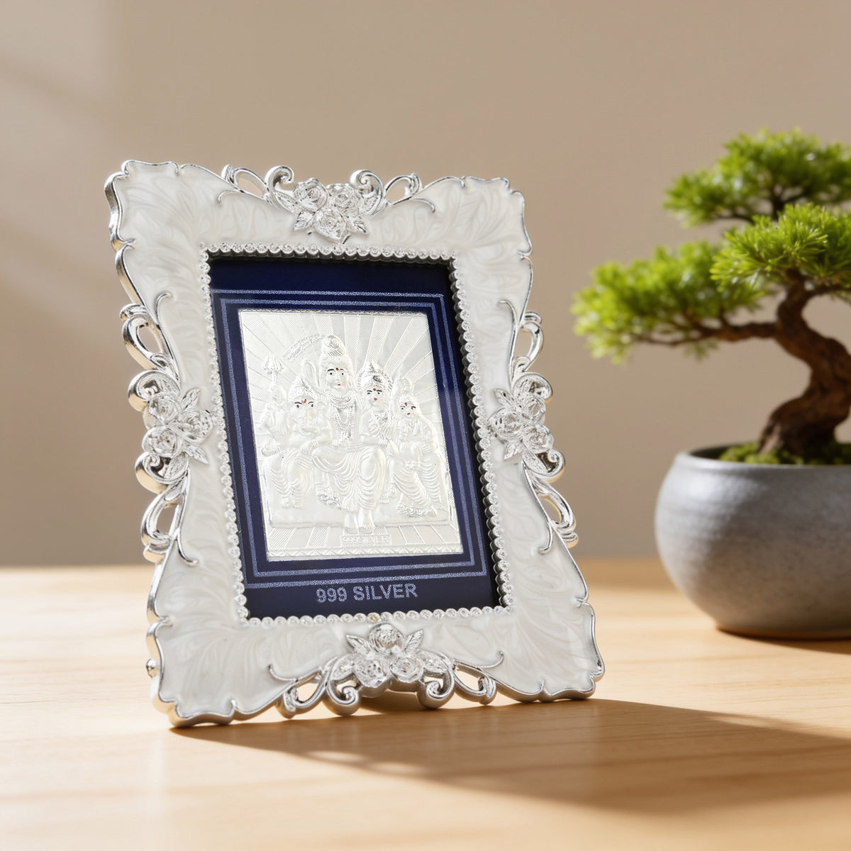 999 Silver Shiv Parivar Frame