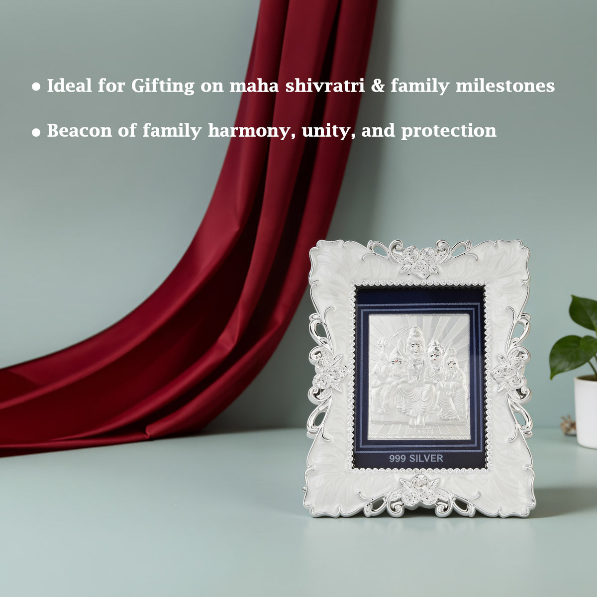 999 Silver Shiv Parivar Frame