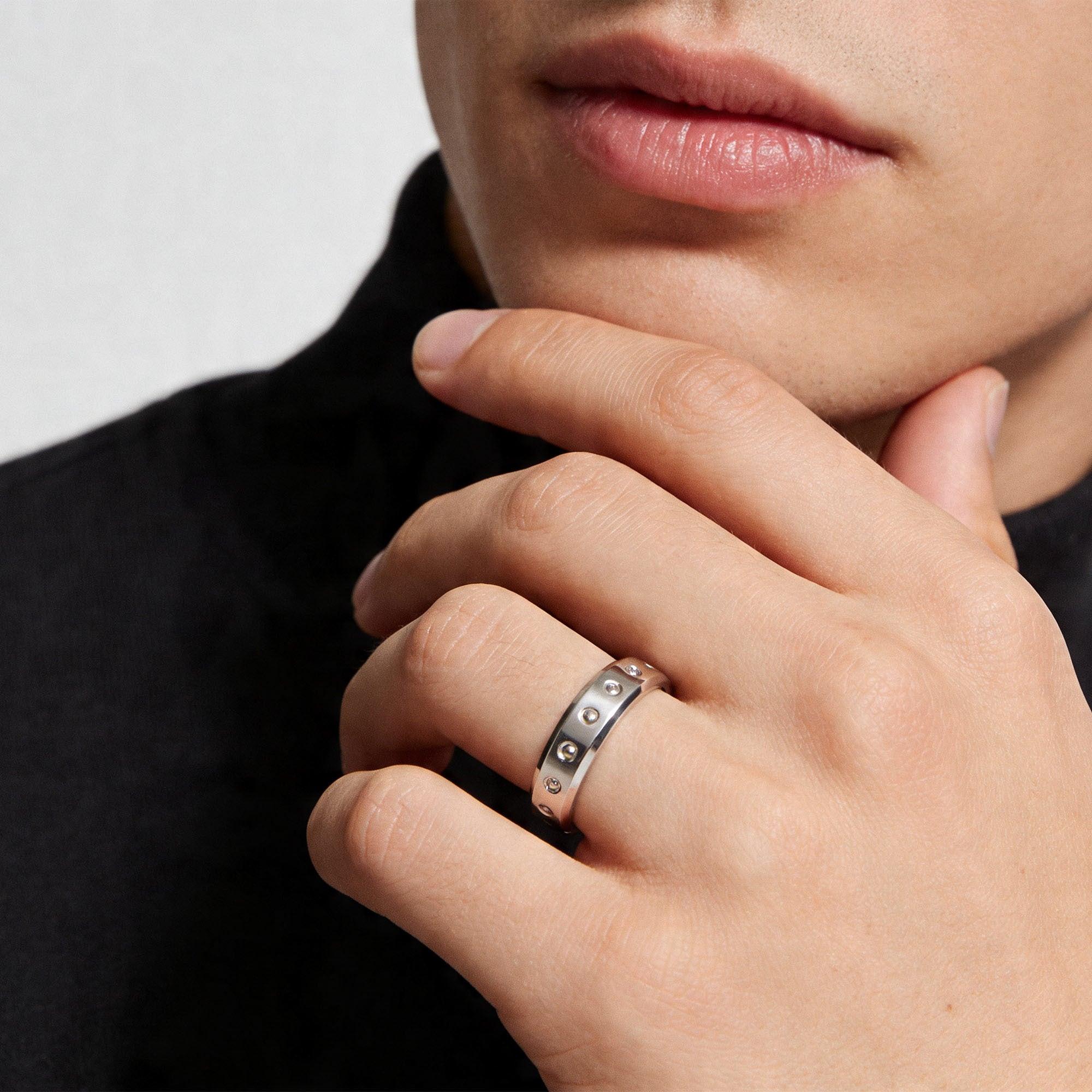 Modern Rivet Ring