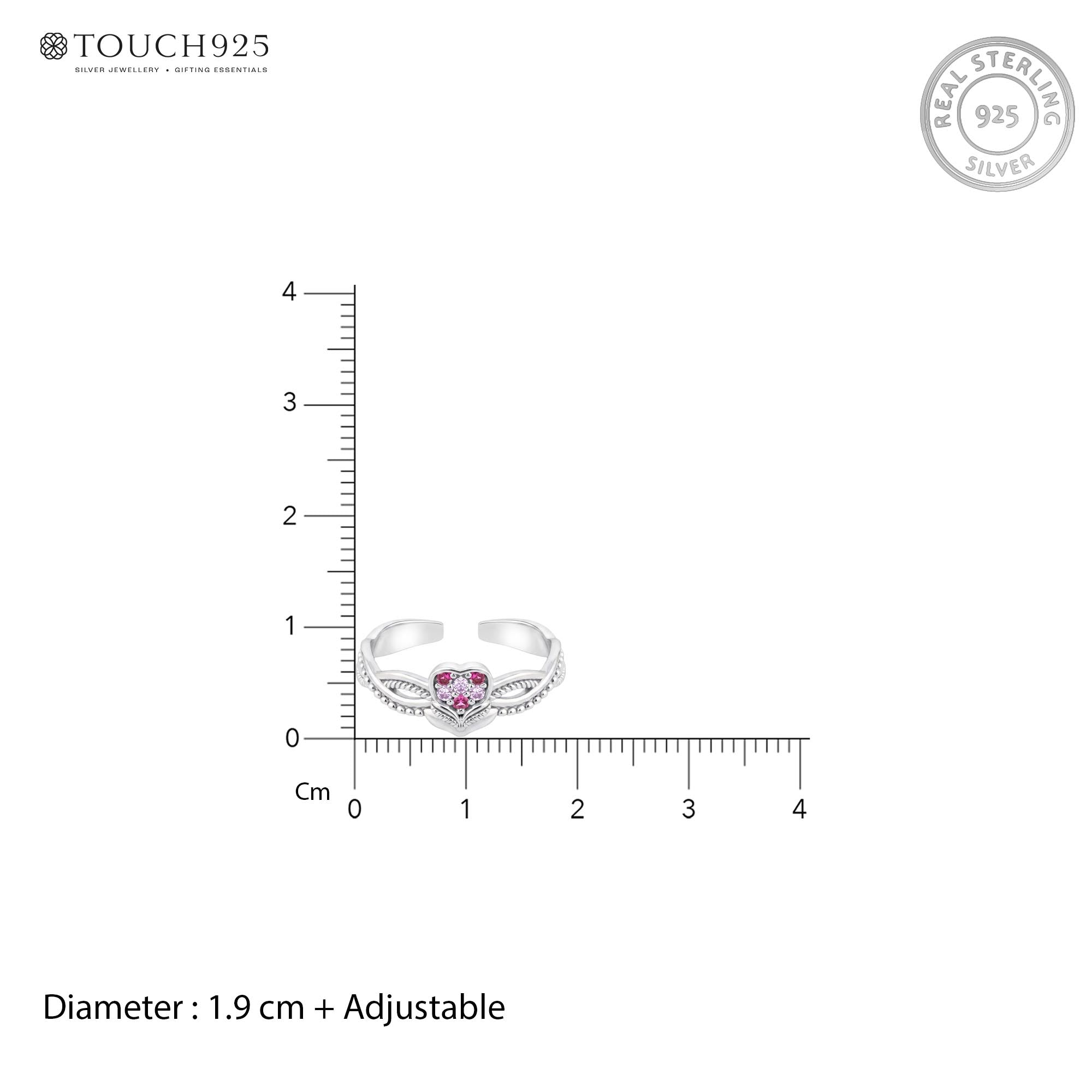 Twisted Heart Toe Ring